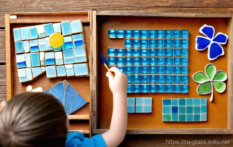 유리공예와 아이들을 위한 체험 프로그램 - **Prompt 2: Collaborative Glass Fusing Project**
    "Two children, a 10-year-old boy and an 11-year...