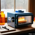 Home 18 유리공예 소형 가정용 장비 추천 - A cozy home glassblowing workshop featuring a compact propane mini furnace with digital temperature ...